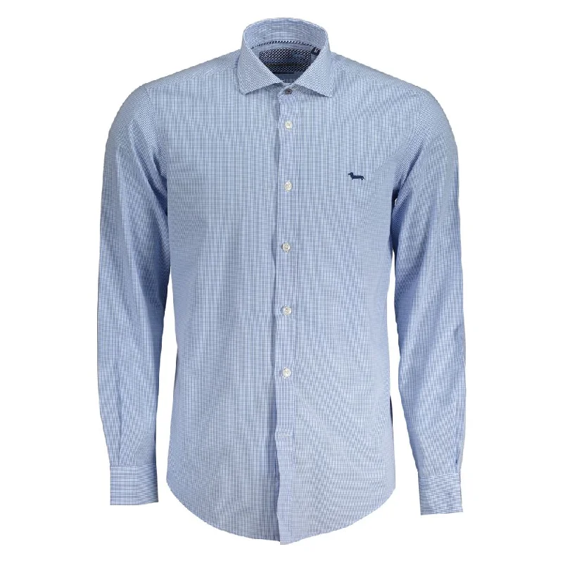 Men’s durable oxford button-up-Harmont & Blaine blue Cotton Men's Shirt