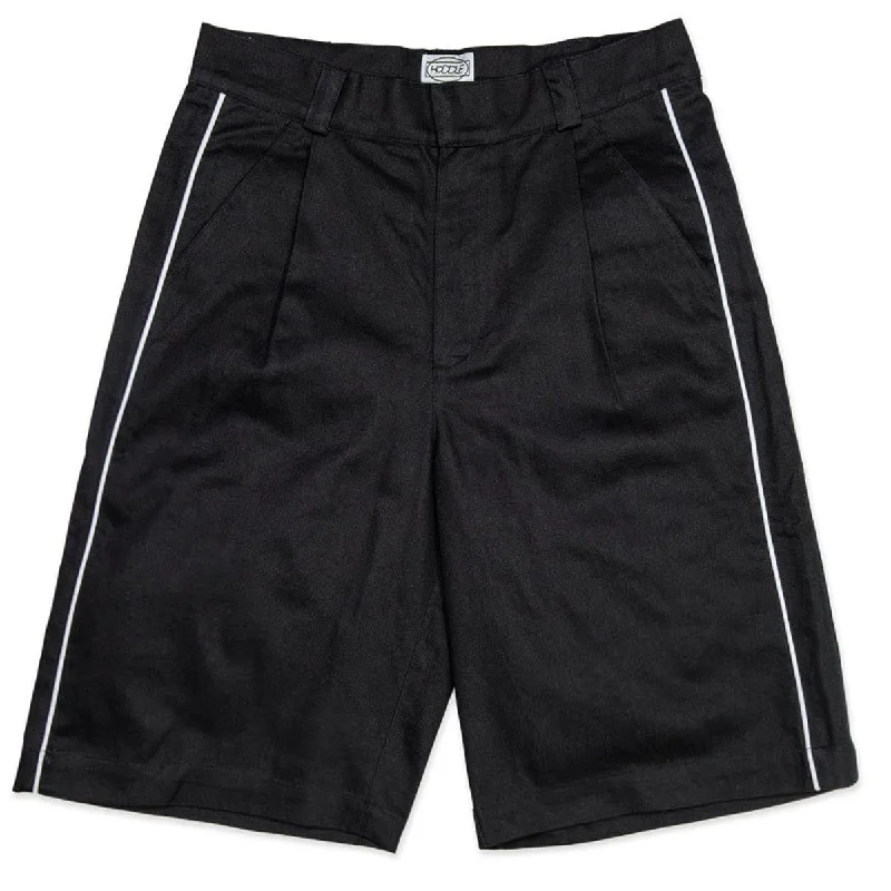 Men’s soft seersucker pants-Hoddle Bermuda Shorts - Black