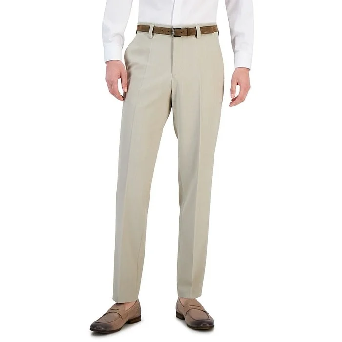 Men’s modern tailored trousers-Hugo Boss Men's Modern Fit Superflex Suit Pants Beige Size 40