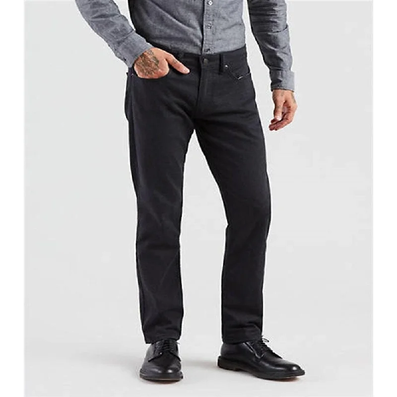 Men’s slim-fit herringbone pants-Levi's Men's 511 Slim Fit Flannel Pants Black Size 42X30