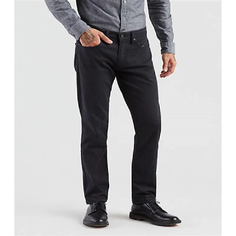 Men’s relaxed parachute trousers-Levi's Men's Slim Fit Flannel Modern Slim Pants Black Size 29X32