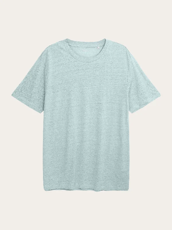 Men’s relaxed marled top-Linen t-shirt - Gray Mist