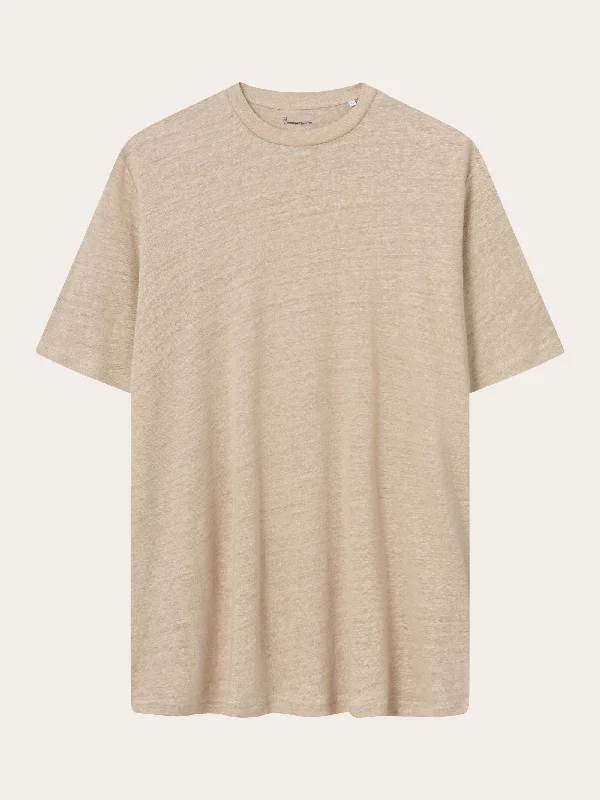 Men’s stylish supima tee-Linen t-shirt - Safari