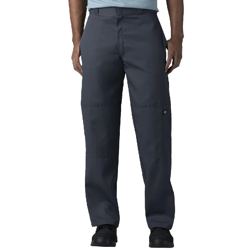 Men’s lightweight seersucker pants-Men's Loose Fit Double Knee Work Pant