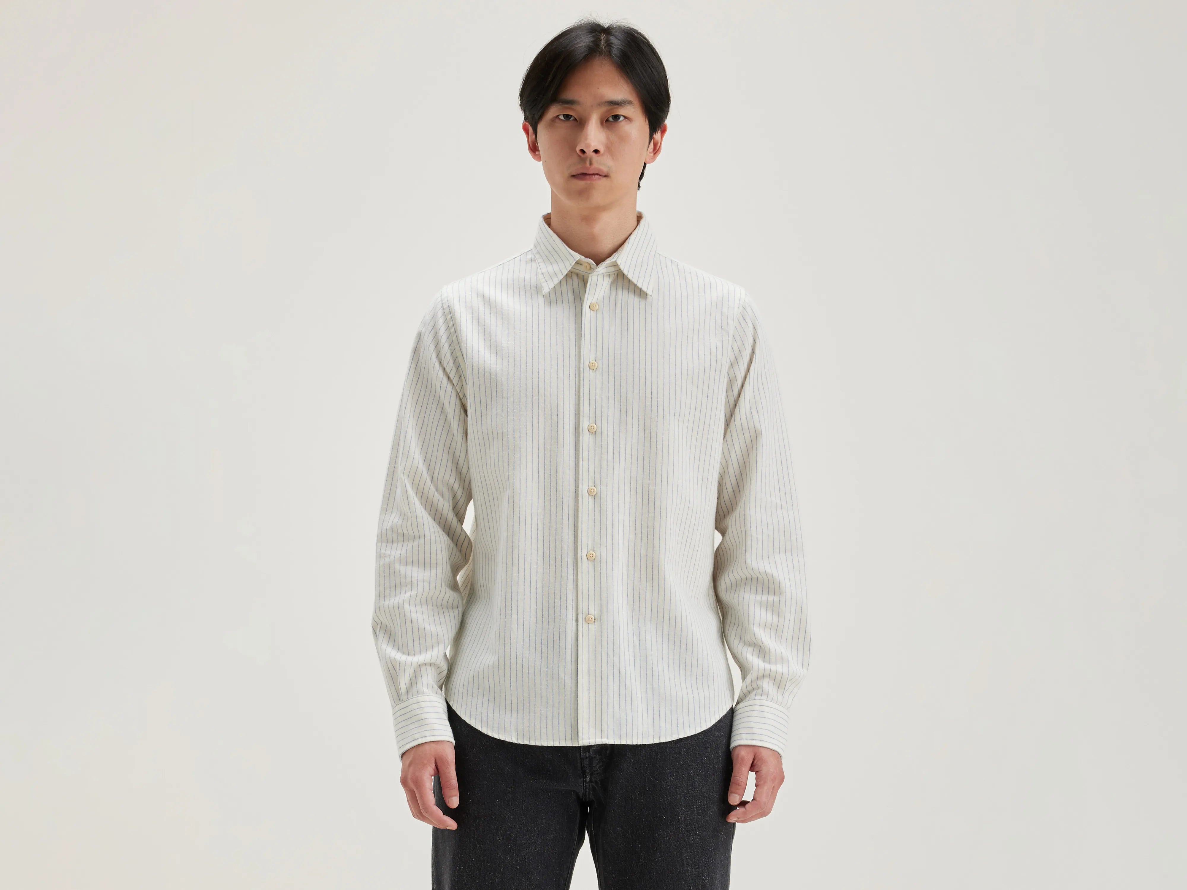 Men’s durable tattersall shirt-Franklin shirt (242 / M / STRIPE D)