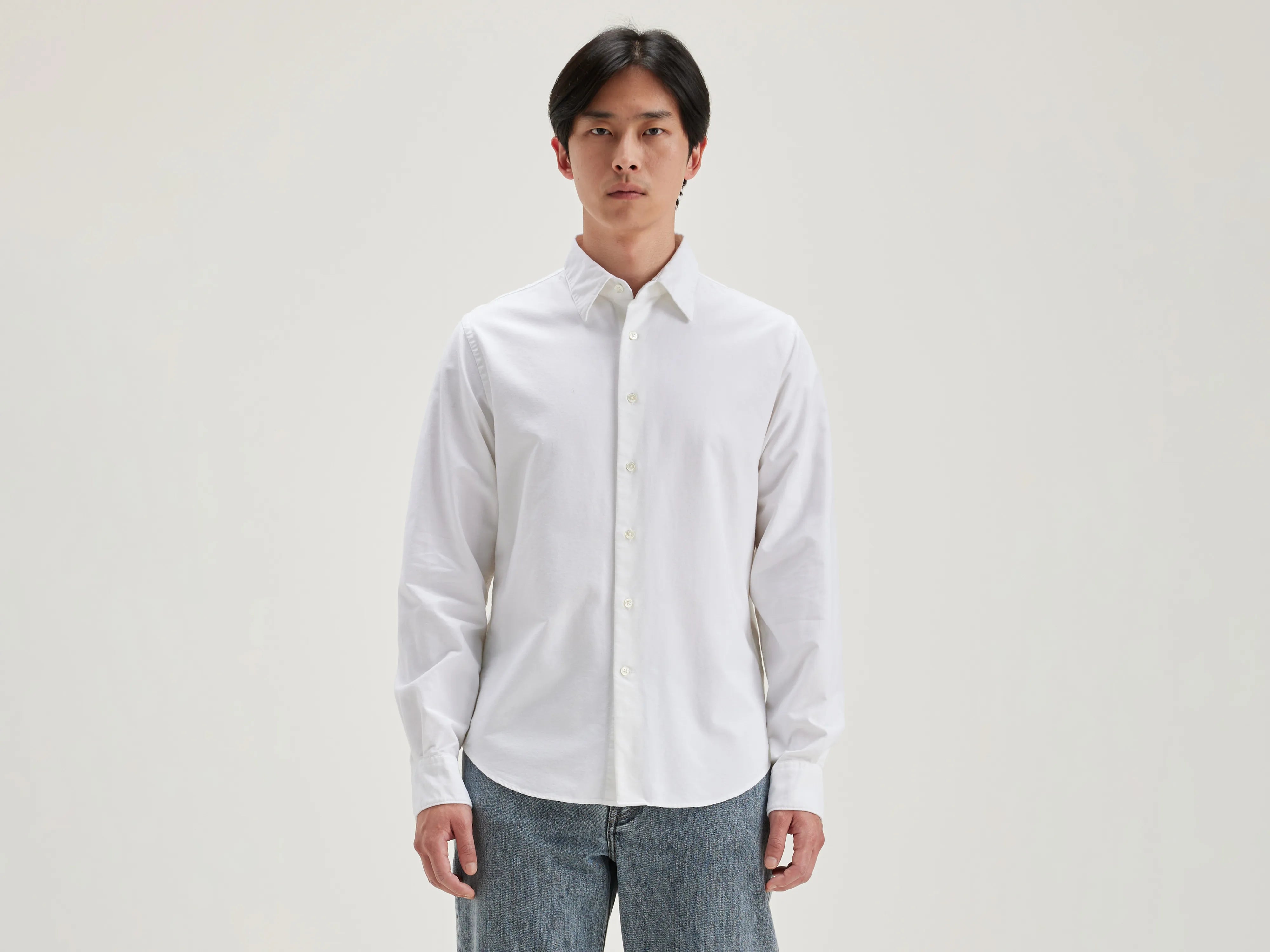 Men’s breathable sateen shirt-Franklin shirt (242 / M / WHITE)