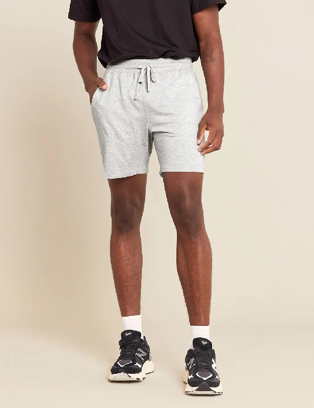 Men’s comfy harem pants-Men's Weekend Sweat Shorts - Grey Marl