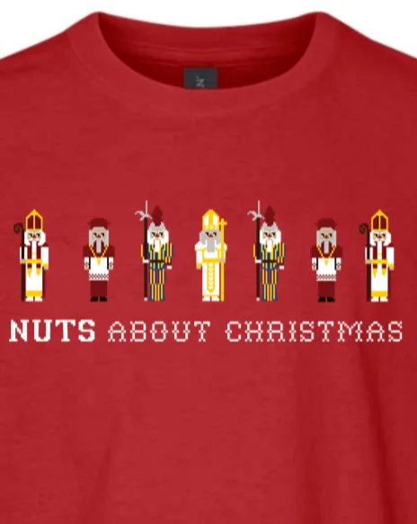 Men’s durable madras shirt-Nuts About Christmas T -Shirt - youth