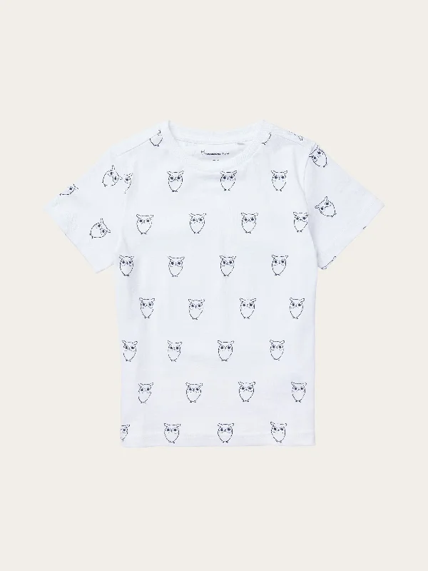 Men’s relaxed dri-fit tee-Owl AOP t-shirt - Bright White