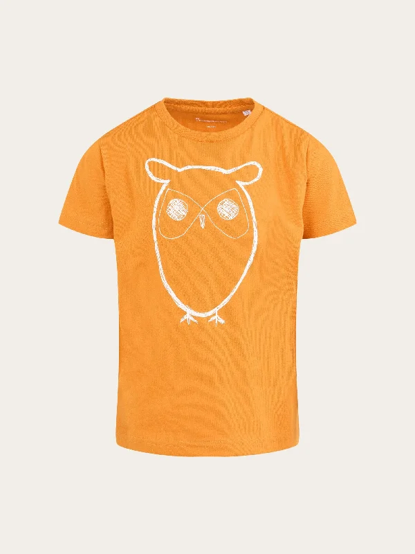 Men’s casual heathered tee-Owl t-shirt - Desert Sun