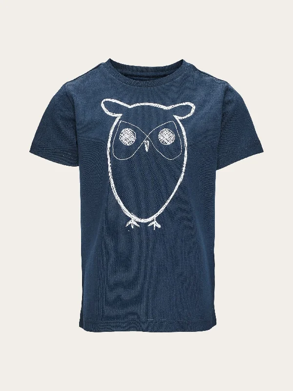 Men’s durable pique top-Owl t-shirt - Total Eclipse