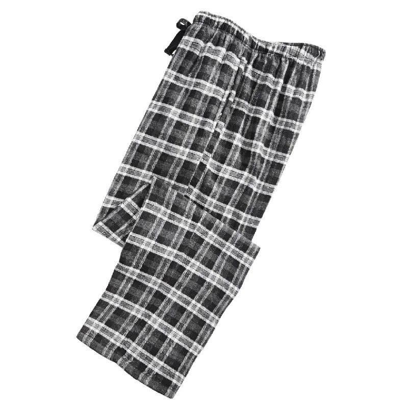 Men’s stylish ripcord pants-Perry Ellis Men's Drawstring Tartan Plaid Cotton Pants Black Size Medium