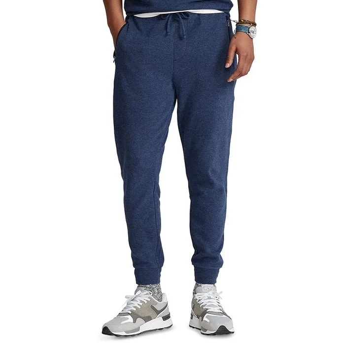 Men’s casual tailored trousers-Polo Ralph Lauren Men's Luxury Jersey Jogger Pants Blue Size XX-Large - XXL