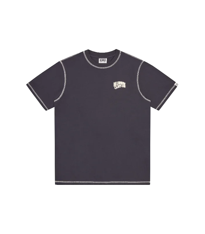 Men’s soft pique shirt-SMALL ARCH LOGO CONTRAST STITCH T-SHIRT - NAVY