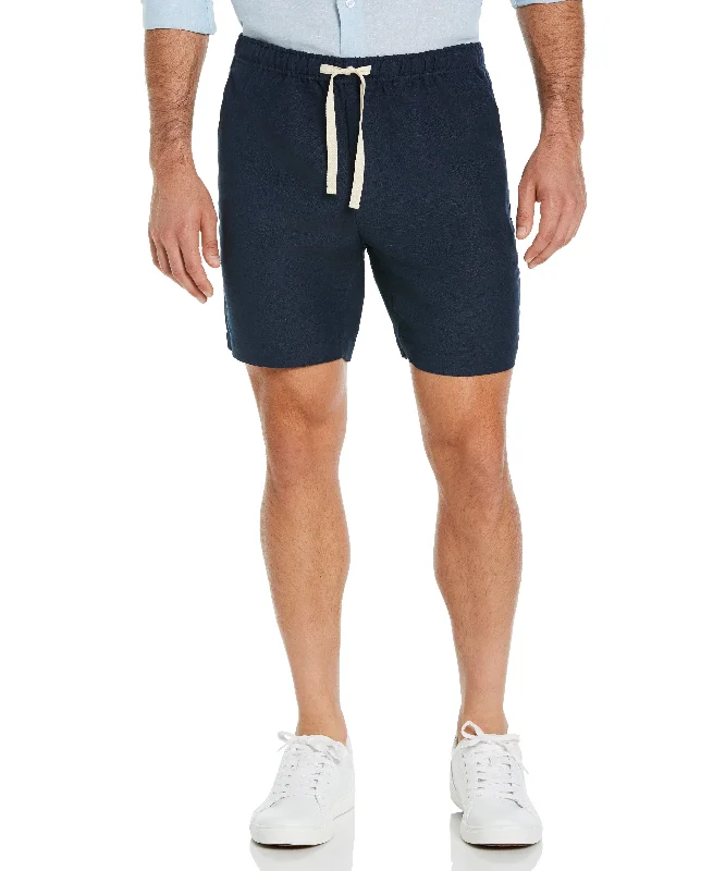 Men’s bold duck pants-Linen-Blend Pull On Drawstring Shorts