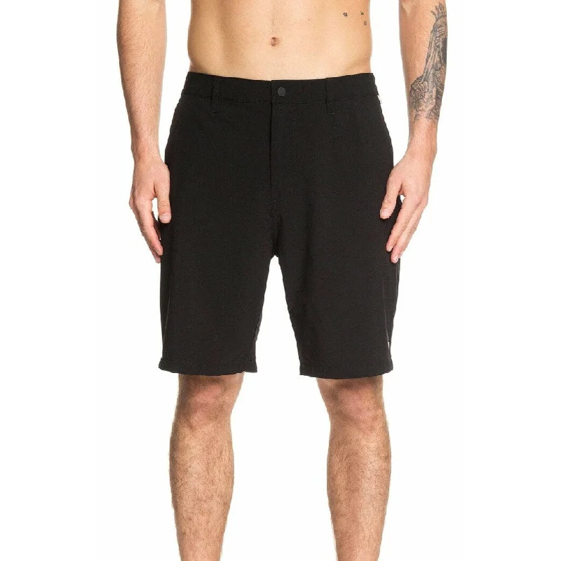 Men’s bold parachute pants-Quiksilver Men's Waterman Collection Backwater Amphibian Hybrid Shorts Black Size 34