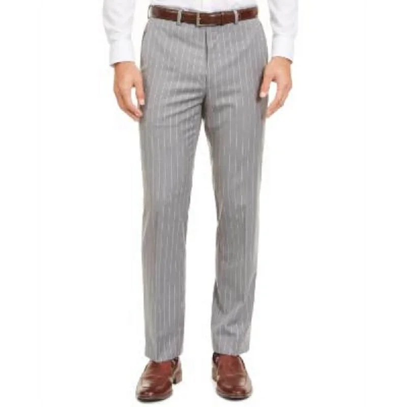 Men’s slim-fit ripcord pants-Ralph Lauren Men's Pinstripe Work Pants Gray Size 32X32