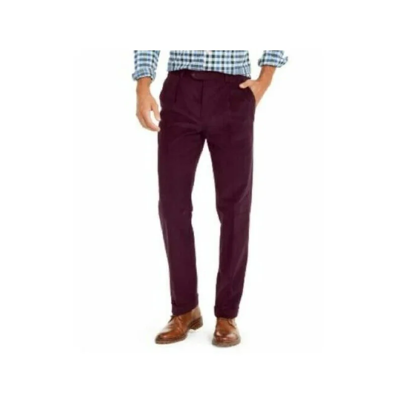 Men’s lightweight poplin trousers-Ralph Lauren Men's Straight Leg Classic Fit Pants Red Size 42X30