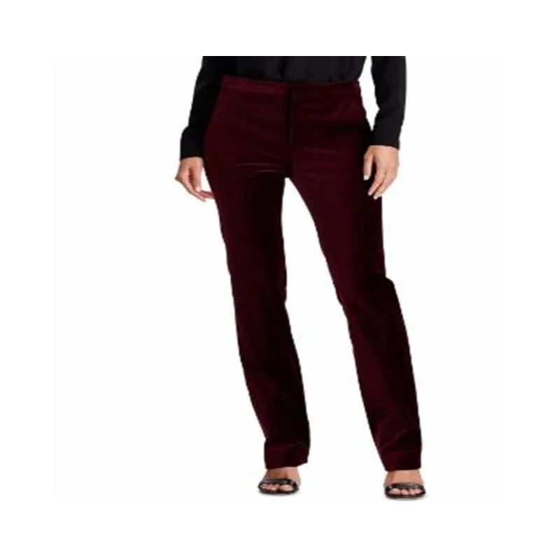 Men’s lightweight parachute jeans-Ralph Lauren Men's Stretch Velvet Straight Pants Red Size -14 P