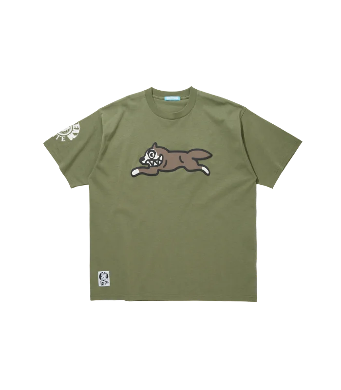 Men’s bright modal top-RUNNING DOG T-SHIRT - PISTACHIO