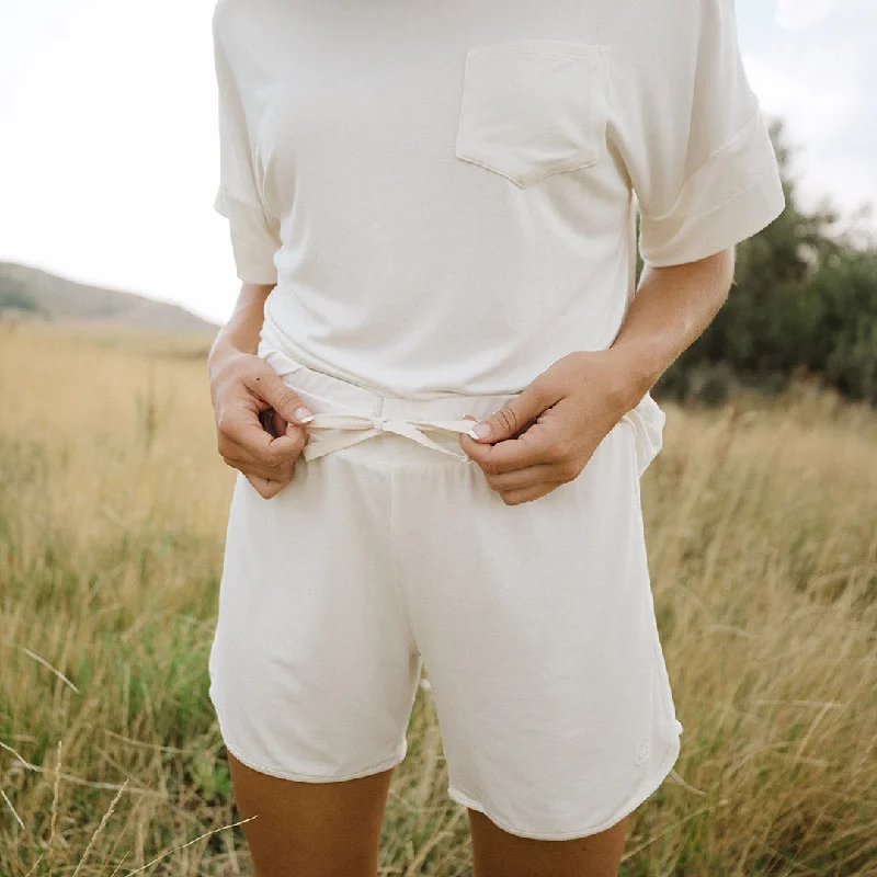 Men’s relaxed carpenter pants-Serenity Shorts, Ivory