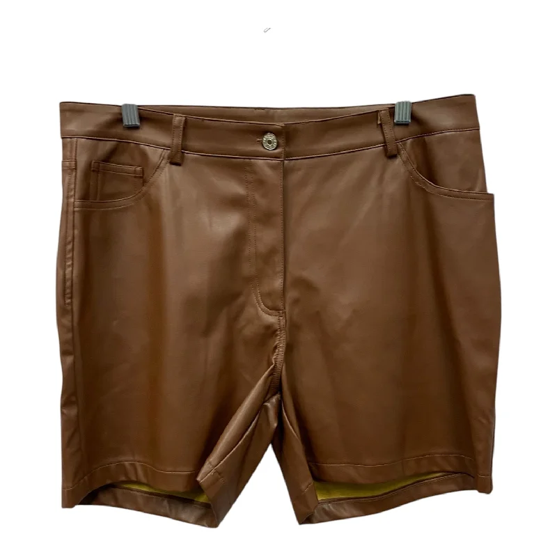 Men’s bright ripcord jeans-Shorts By Ee Some In Brown, Size:12