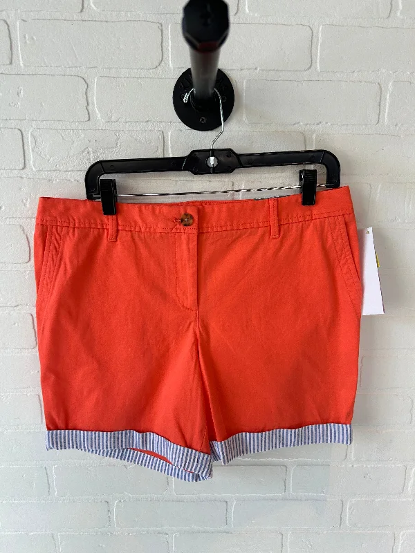 Men’s comfy herringbone trousers-Shorts By Talbots In Orange, Size: 10p