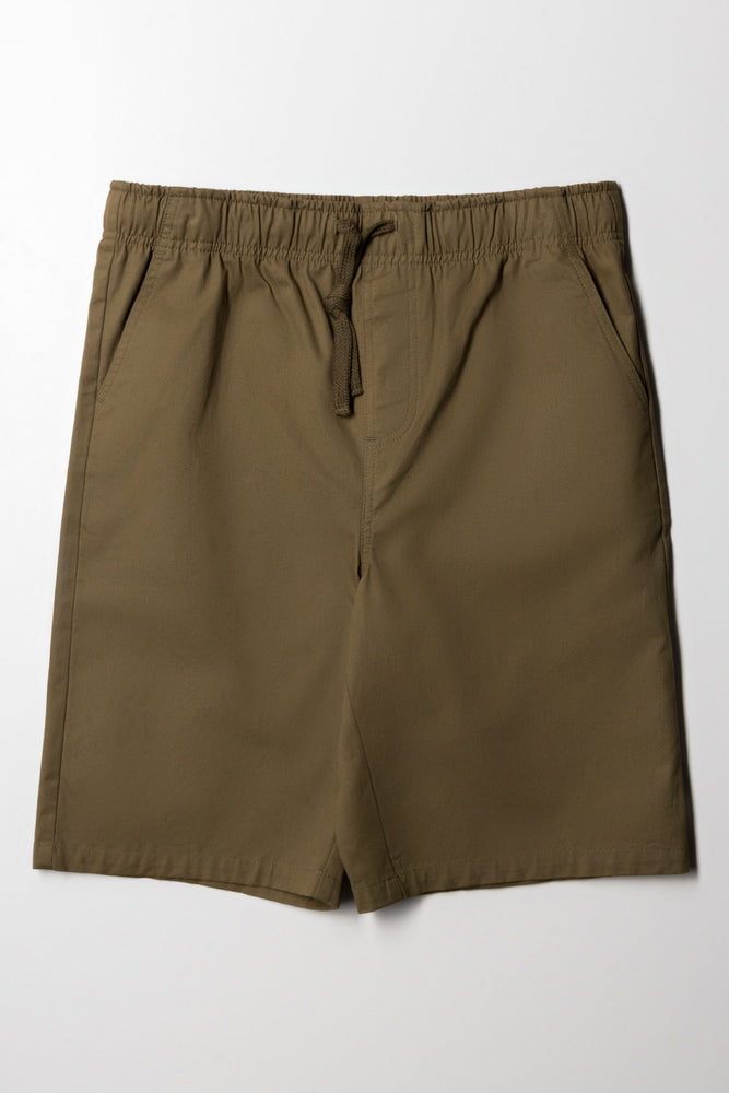 Men’s trendy herringbone trousers-Shorts Dark Green