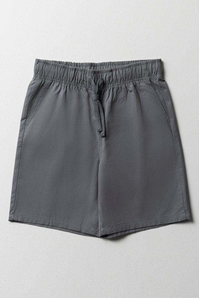 Men’s lightweight ripcord trousers-Shorts Dark Grey