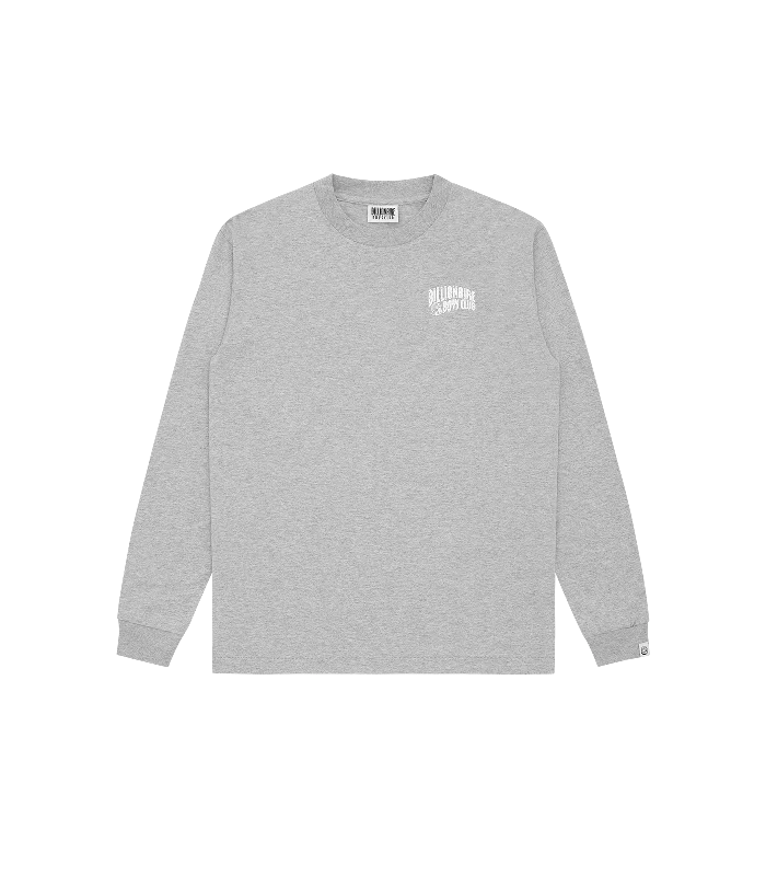 Men’s lightweight modal tee-SMALL ARCH LOGO L/S T-SHIRT - HEATHER GREY