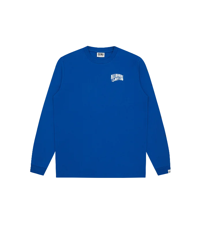 Men’s bold slub tee-SMALL ARCH LOGO L/S T-SHIRT - ROYAL BLUE