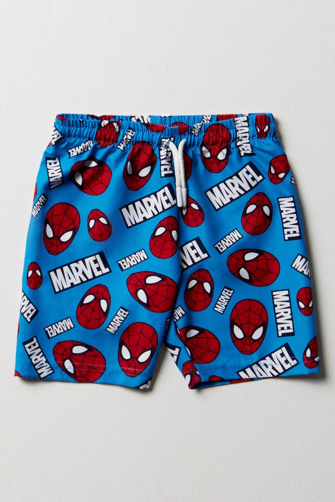 Men’s bright duck trousers-Spider-Man Swim Shorts Blue