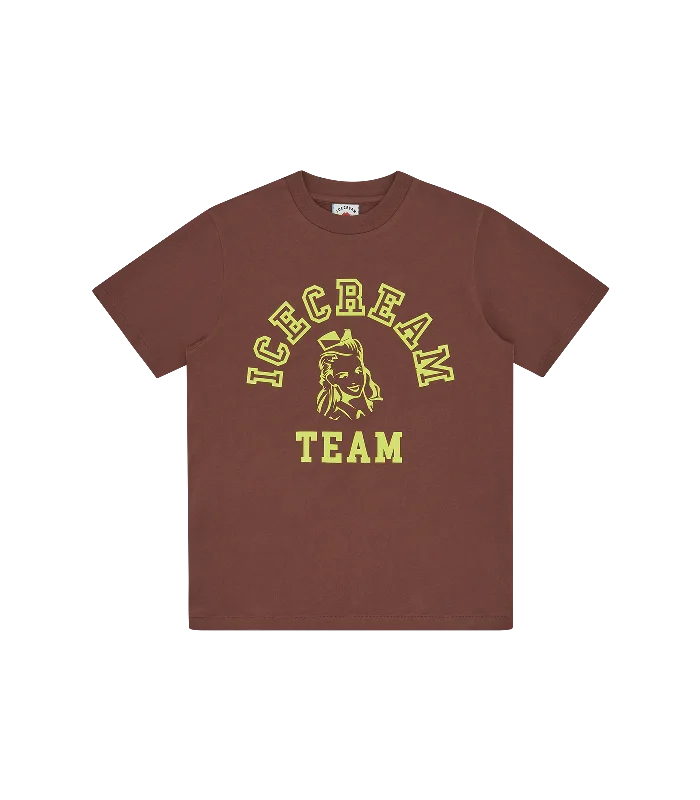 Men’s slim-fit raglan top-TEAM ICECREAM T-SHIRT - BROWN