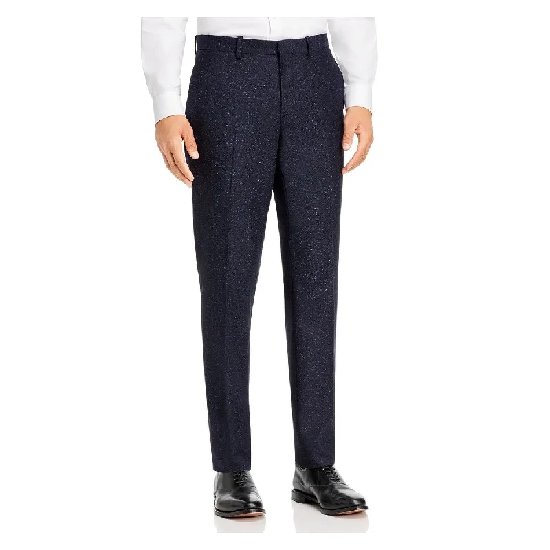 Men’s soft tailored trousers-Theory Men's Mayer Donegal Slim Fit Suit Pants Blue Size 30