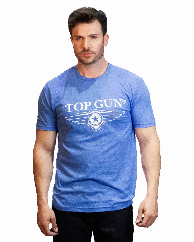 Men’s durable marled shirt-TOP GUN® ‘3D LOGO ’ TEE