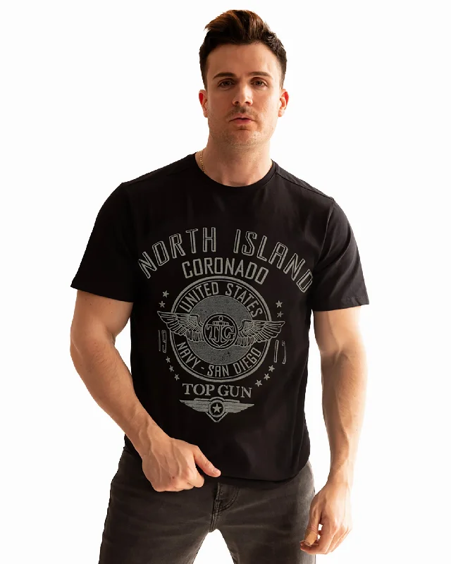 Men’s slim-fit mercerized top-TOP GUN® "CORONADO" T-SHIRT