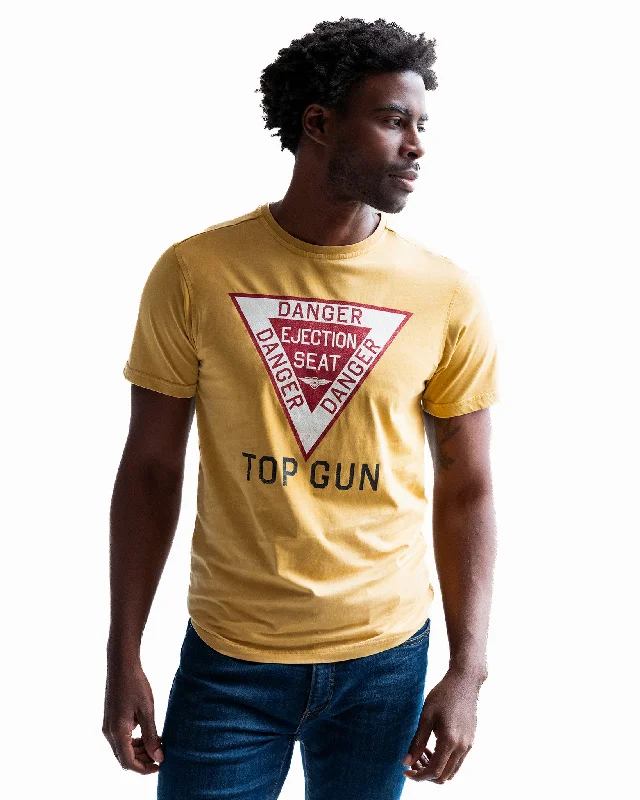 Men’s soft heathered top-TOP GUN® "EJECTION SEAT TRIANGLE" TEE