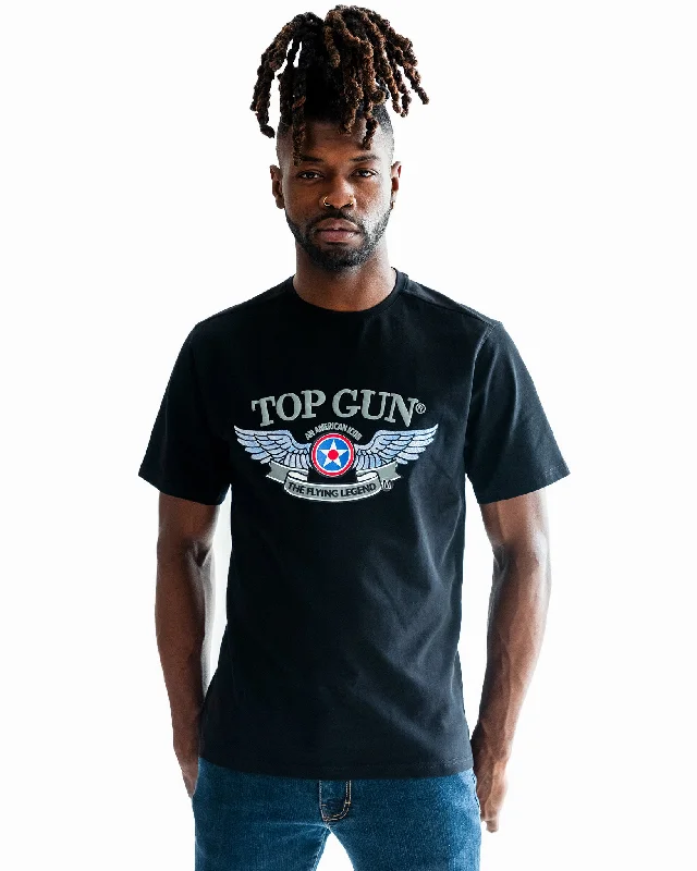 Men’s modern heathered shirt-TOP GUN® 'WINGS' TEE