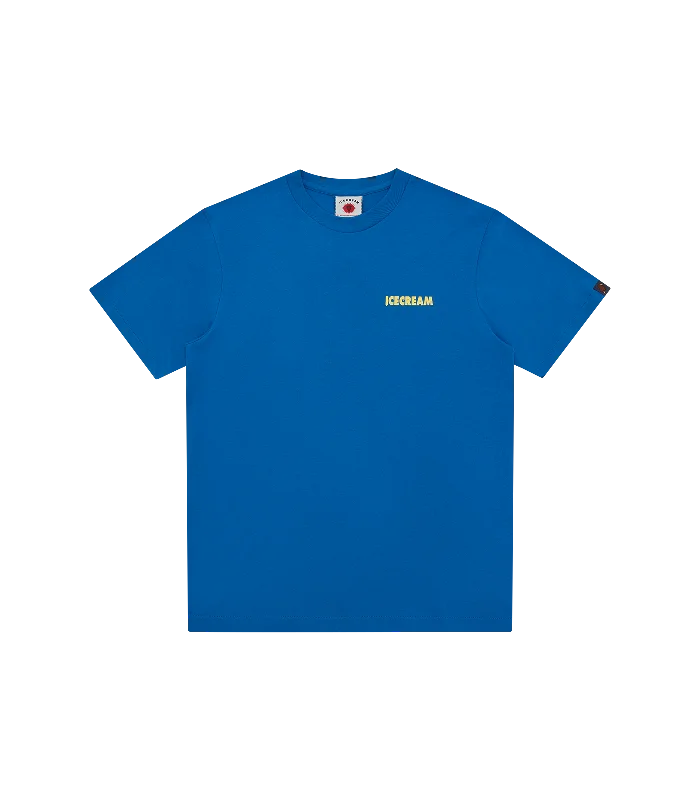 Men’s bright supima top-WE SERVE IT BEST T-SHIRT - BLUE