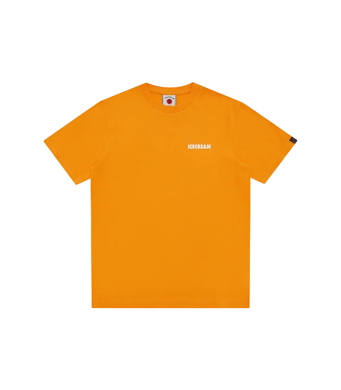 Men’s breathable slub top-WE SERVE IT BEST T-SHIRT - ORANGE