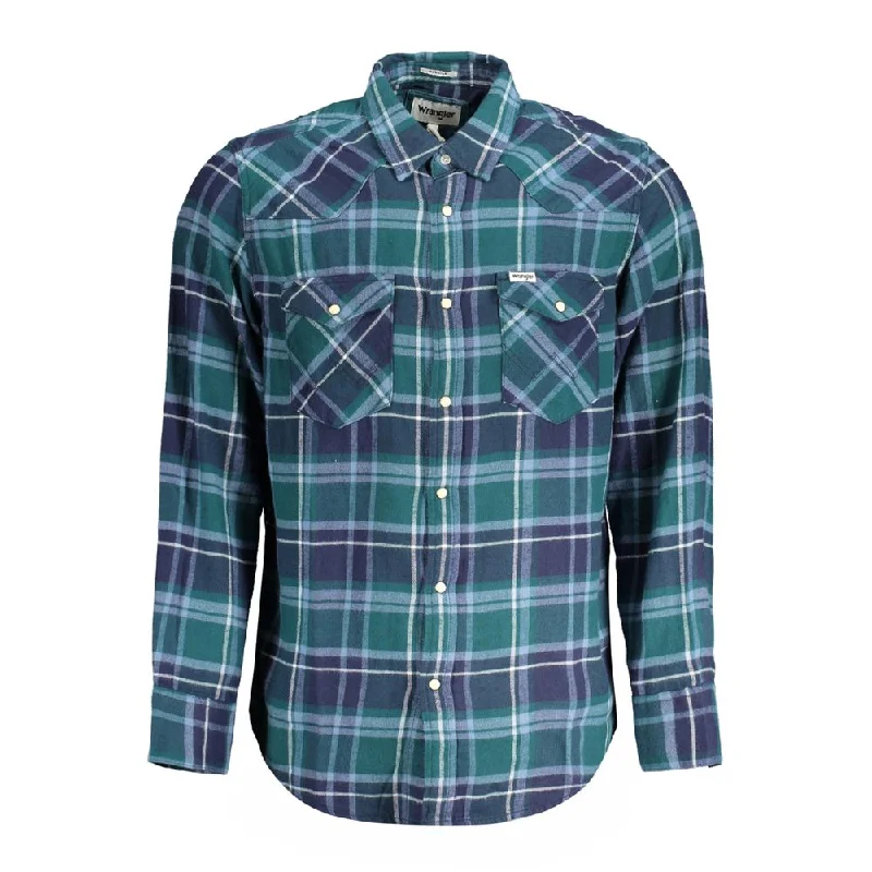 Men’s soft houndstooth shirt-Wrangler  Cotton Men's Shirt