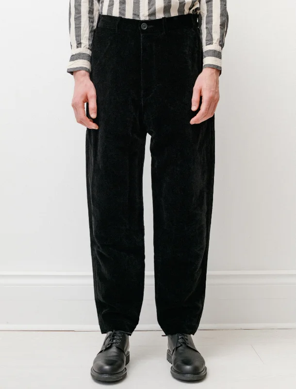 Men’s relaxed herringbone pants-Ah Pant Velvet Black