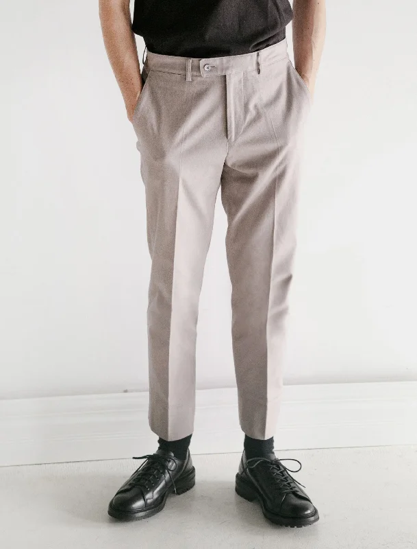 Men’s lightweight ripcord trousers-False Hem Pant Mink