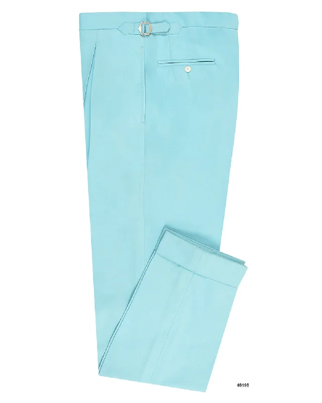 Men’s bright duck trousers-Gulf Stream Blue Cotton Twill Pant