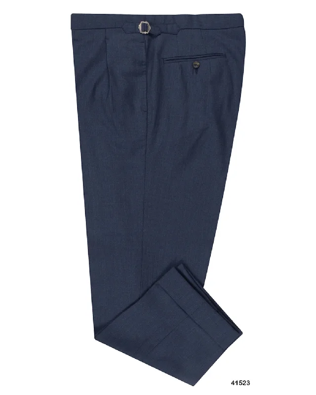 Men’s modern parachute pants-Loro Piana: Dark Blue Nailshead