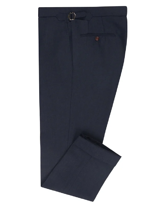 Men’s bold harem jeans-Dugdale Fine Worsted Pant - Blue Pinhead