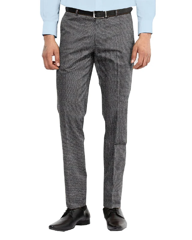 Men’s stylish pinstripe jeans-Dugdale Royal Classic - Light Grey Pick And Pick (Sharkskin)