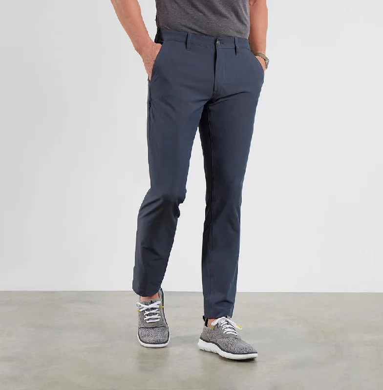 Men’s breathable herringbone trousers-Envoy Lightweight Travel Pants Regular Fit - Blue Grey Alloy