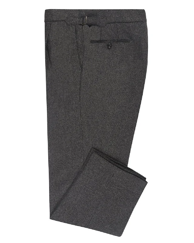 Men’s trendy harem pants-EThomas Wool Cashmere: Dark Grey Merino