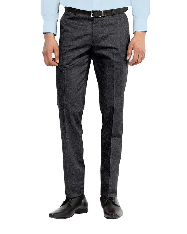 Men’s stylish moleskin pants-EThomas Wool Cashmere: Dark Grey Wool